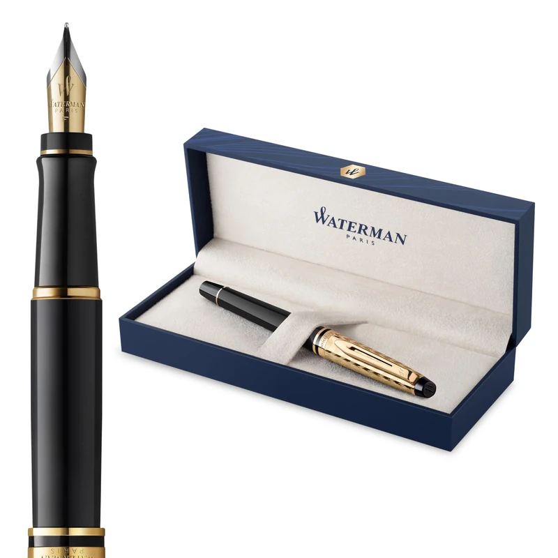 Waterman Expert Fountain Pen |The Opera Collection | Black & Gold| Gift Box