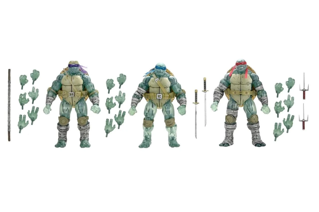 Ghost Brothers Pack 3 Scale Action Figures 18cm Teenage Mutant Ninja Turtles The Last Ronin