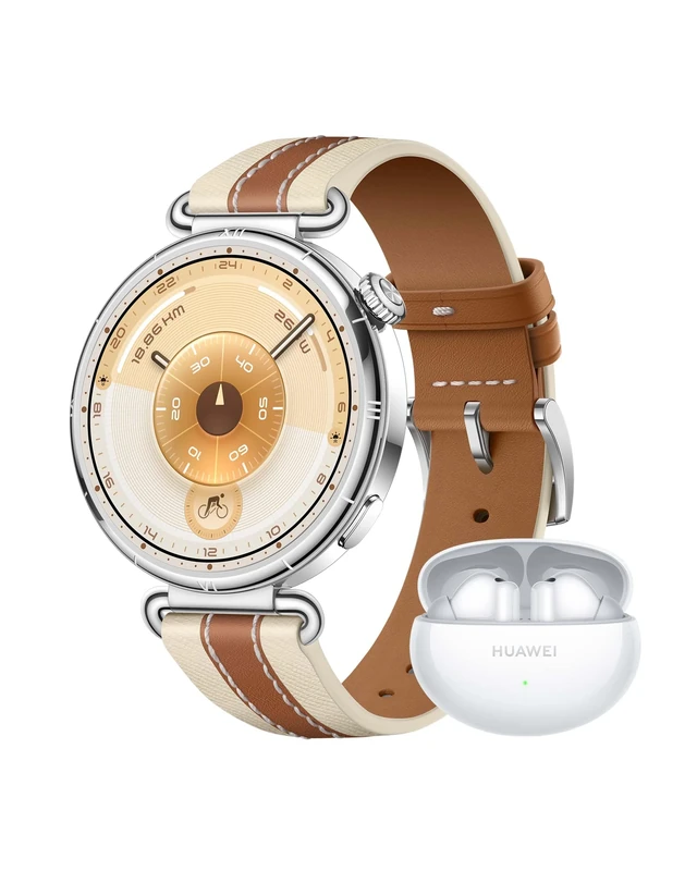 HUAWEI WATCH GT 6 41mm Brown + FreeBuds 6i White, AMOLED Touchscreen, up to 14 days battery life, 100+ Sports Mode, iOS & Android, All-day Health Monitoring, Emotional Wellbeing