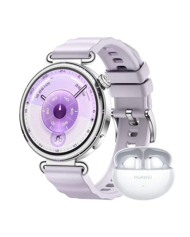 HUAWEI WATCH GT 6 41mm Lilac + FreeBuds 6i White, AMOLED Touchscreen, up to 14 days battery life, 100+ Sports Mode, iOS & Android, All-day Health Monitoring, Emotional Wellbeing