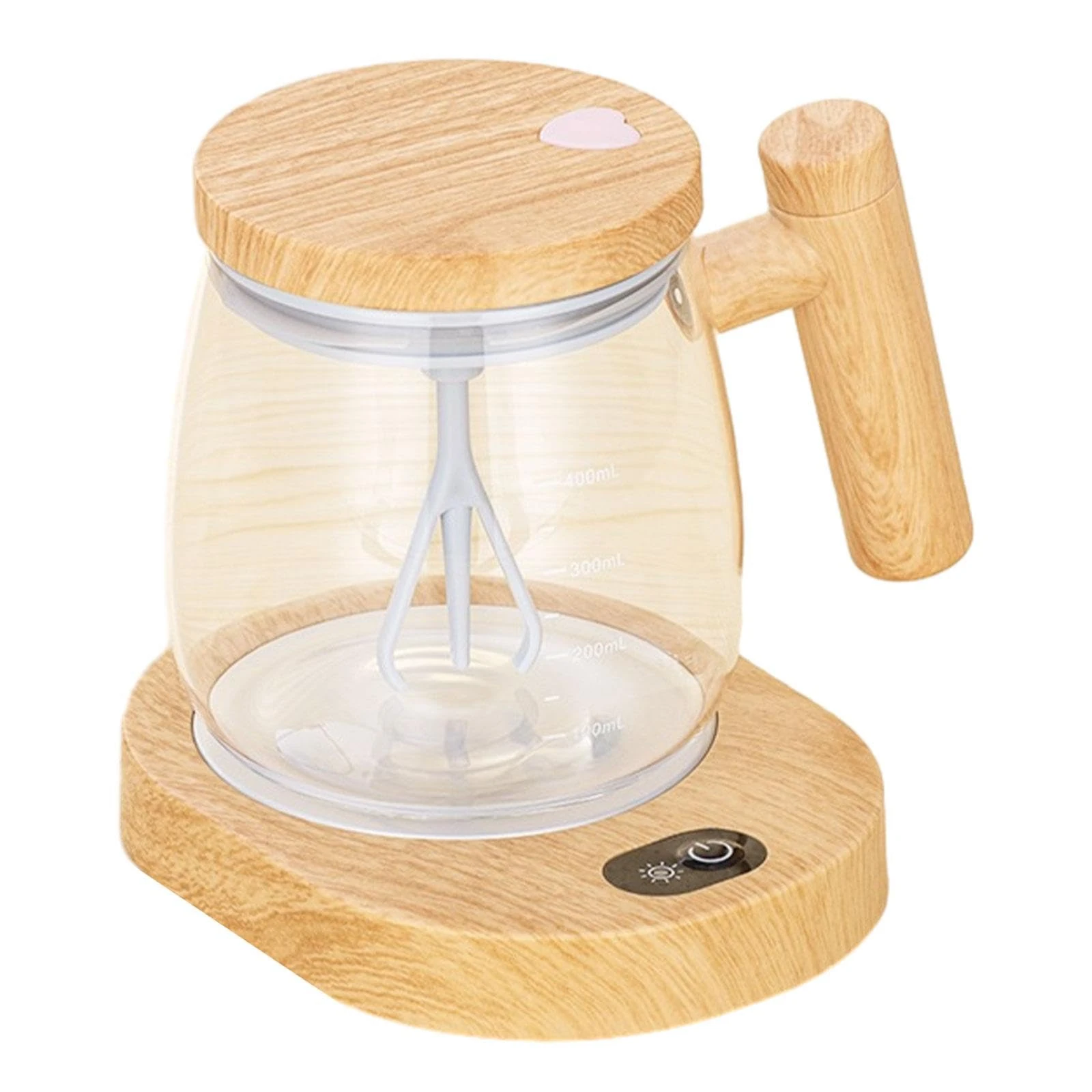 OUOULAJY Self Mixing Coffee Mug Mixed Milk Cup Auto Stirring Mug for Home Desk Office Clear Clear White 14.5x8.8 cm