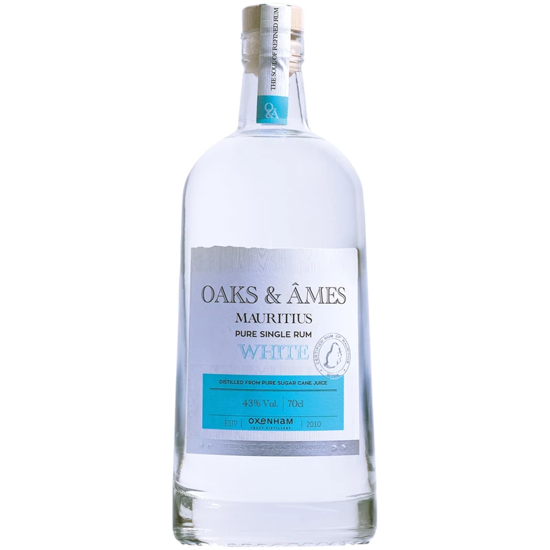 Oaks & Âmes White Rum 70 cl – Fresh Agricole-Style from Mauritian Sugar Cane – Burnt Sugar, Tropical Fruit & Herbal Brightness – 43% ABV