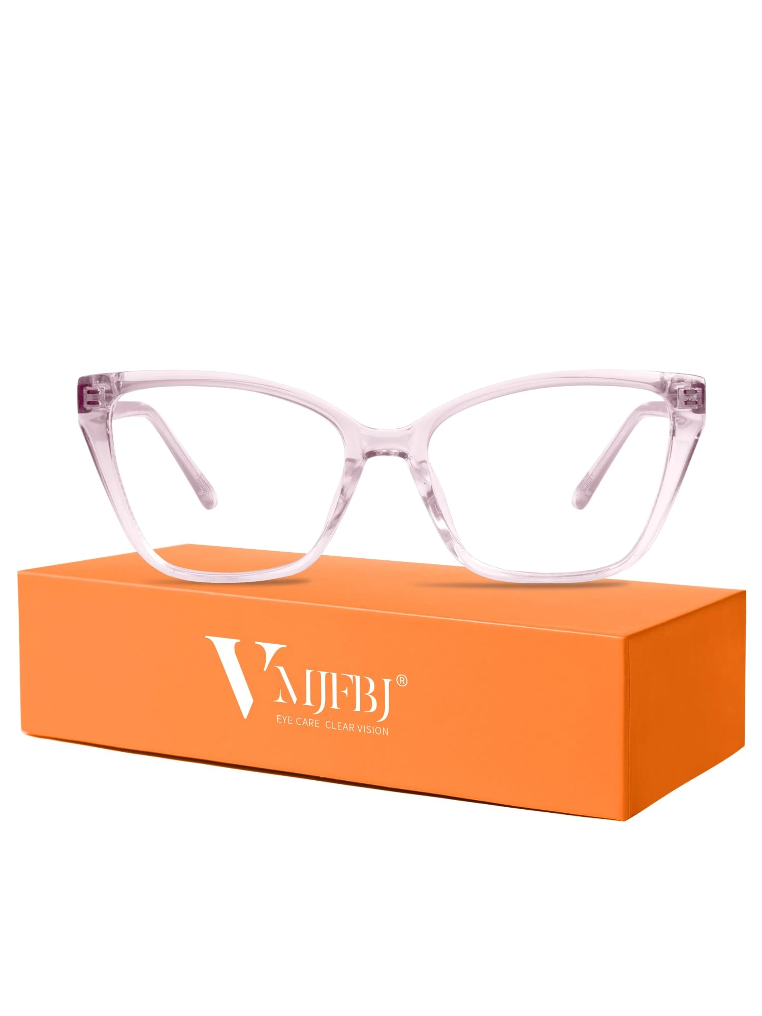 VMJFBJ Blue Light Glasses Womens, Fashion Cat Eye Anti Blue Light Blocking Eyeglasses, TR90 Bluelight Glasses for Computer & Gaming & Screen Use, Reduce Eye Strain & Improve Sleep, Pink