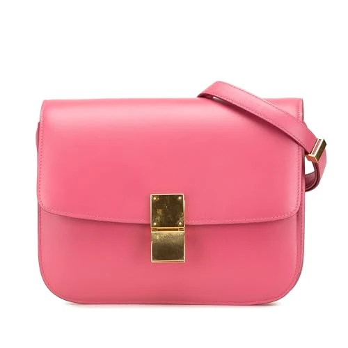 Celine Pre-Loved Medium Calfskin Classic Box Crossbody Bag