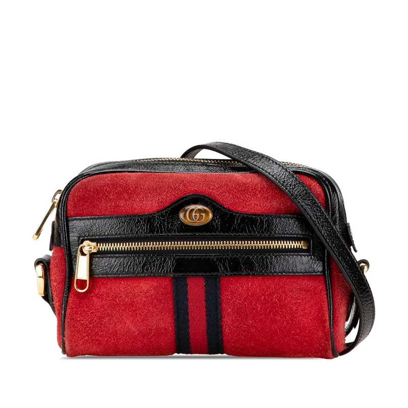 Gucci Pre-Loved Mini Suede Ophidia Crossbody Bag