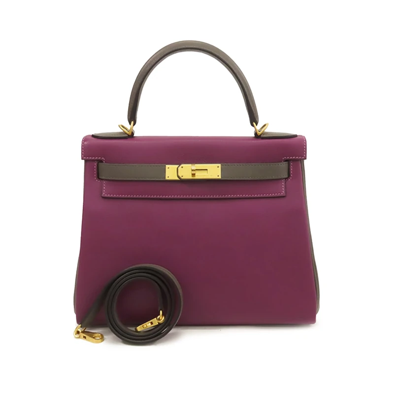 Hermès Pre-Loved Special Order Evercolor Kelly II Retourne 28 Handbag