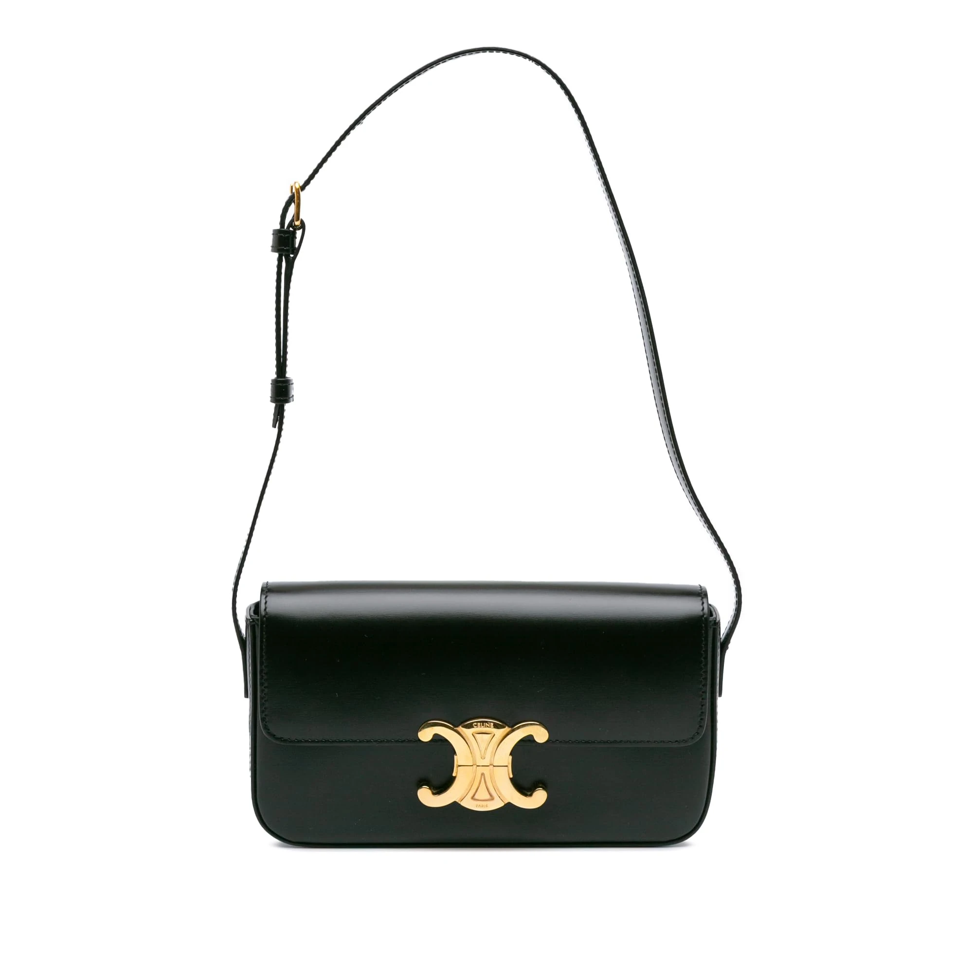 Pre-Loved Shiny Calfskin Claude Shoulder Bag