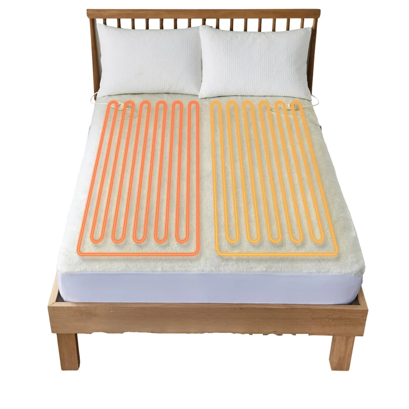 Dimplex DXMCSKD Machine Washable Fleece Heated Mattress Cover Electric Blanket with Dual Control and Extra Foot Warmth - Super King