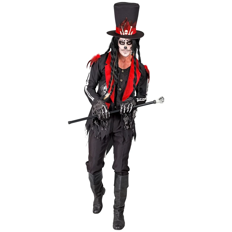 W WIDMANN MILANO Party Fashion 13720 Kostüm Voodoo Priester Costume Priest, Black/red, XXL