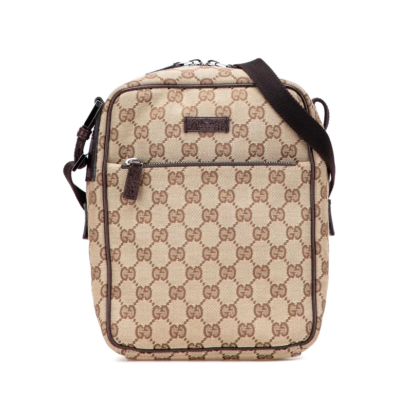 Gucci Pre-Loved GG Canvas Crossbody Bag