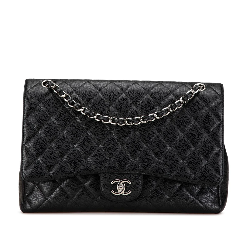 Chanel Pre-Loved Maxi Classic Caviar Single Flap Shoulder Bag
