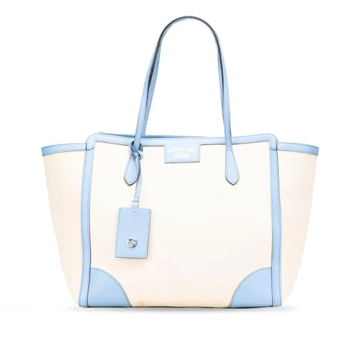 Gucci Medium Canvas Swing Tote - Blue x Brown