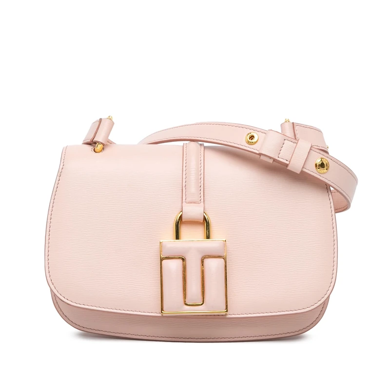 Tom Ford Pre-Loved Calfskin Lock Crossbody Bag