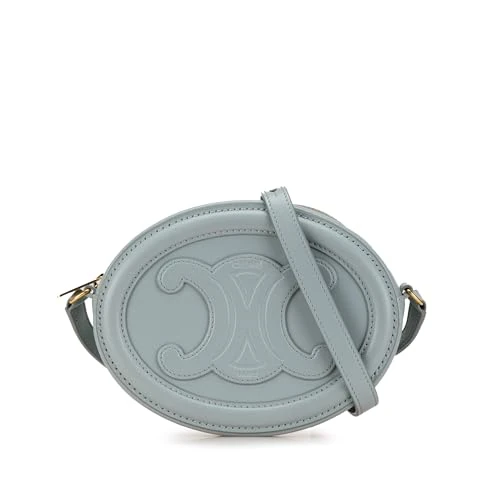 Celine Pre-Loved Small Calfskin Cuir Triomphe Oval Crossbody Bag