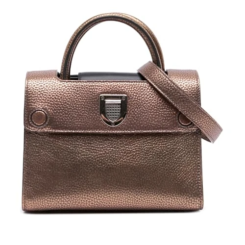Dior Pre-Loved Mini Metallic Grained Calfskin Diorever Satchel