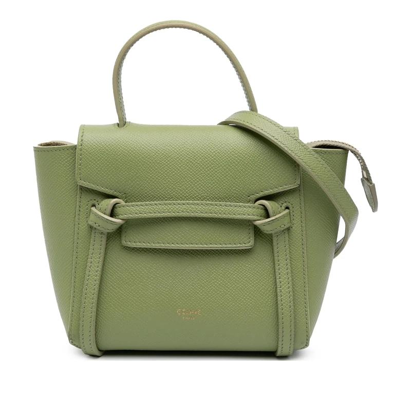 Celine Pre-Loved Pico Grained Calfskin Belt Bag Satchel