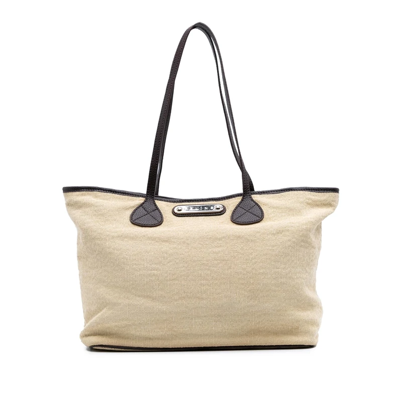Celine Pre-Loved Raffia Tote Bag