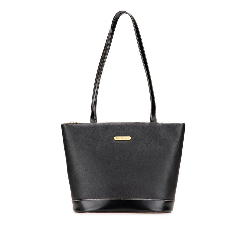 BURBERRY Pre-Loved Leather Tote Bag