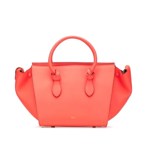 Celine Medium Smooth Calfskin Tie Knot Tote - Orange - Image 1