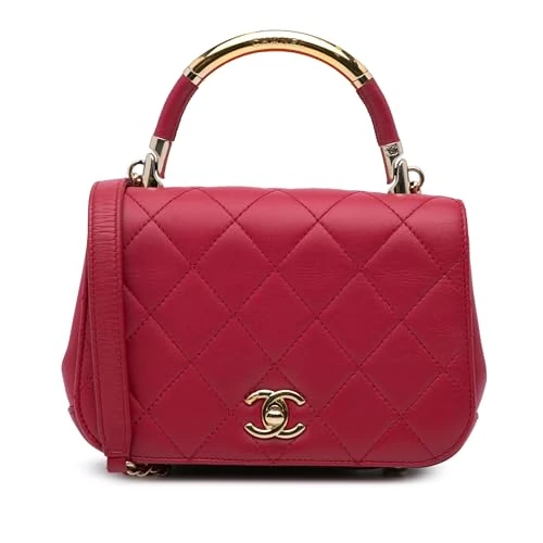 Chanel Pre-Loved Mini Quilted Lambskin Carry Chic Flap Handbag