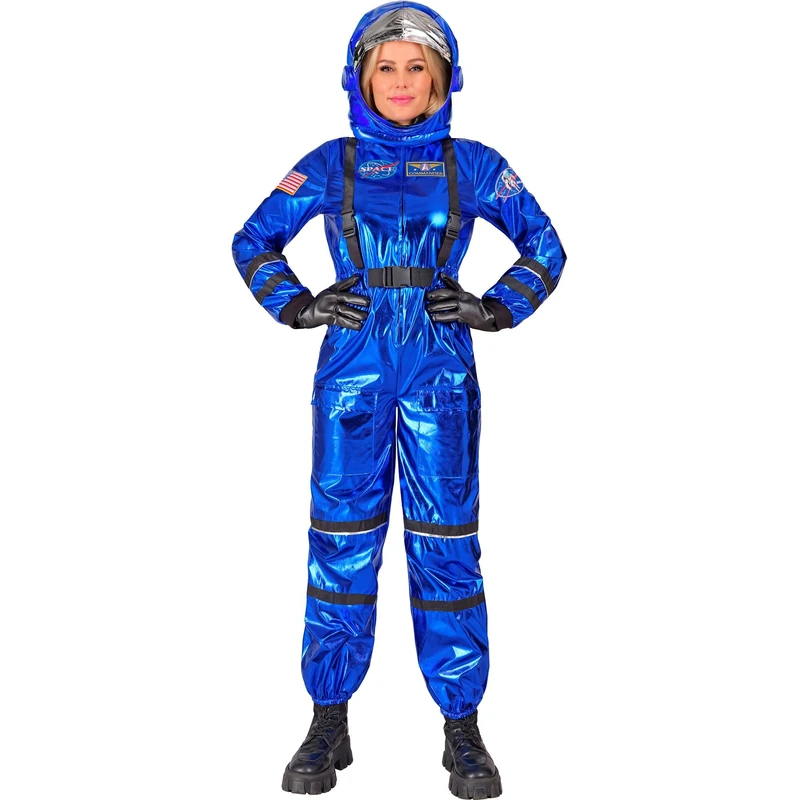 W WIDMANN MILANO Party Fashion - Astronaut Costume for Women, Space Suit with Helmet, Space Jumpsuit, Spaceman, Carnival Costumes