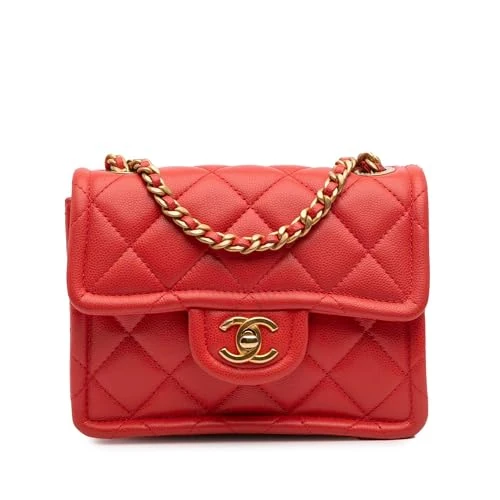 Chanel Pre-Loved Mini Quilted Caviar Sweet Classic Flap Crossbody Bag