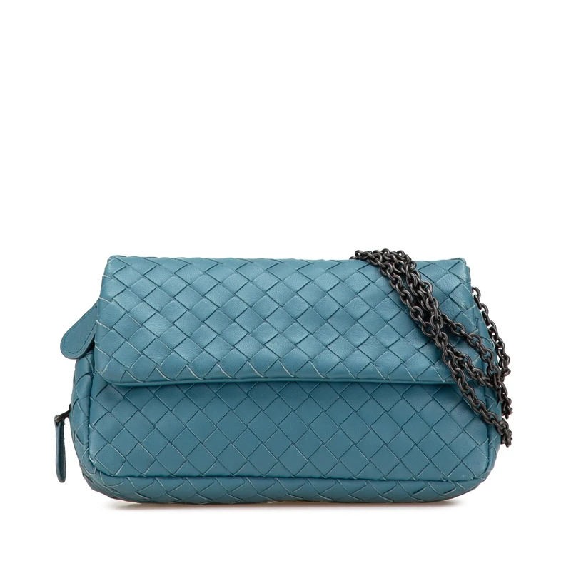 Bottega Veneta Pre-Loved Mini Nappa Intrecciato Expandable Chain Crossbody