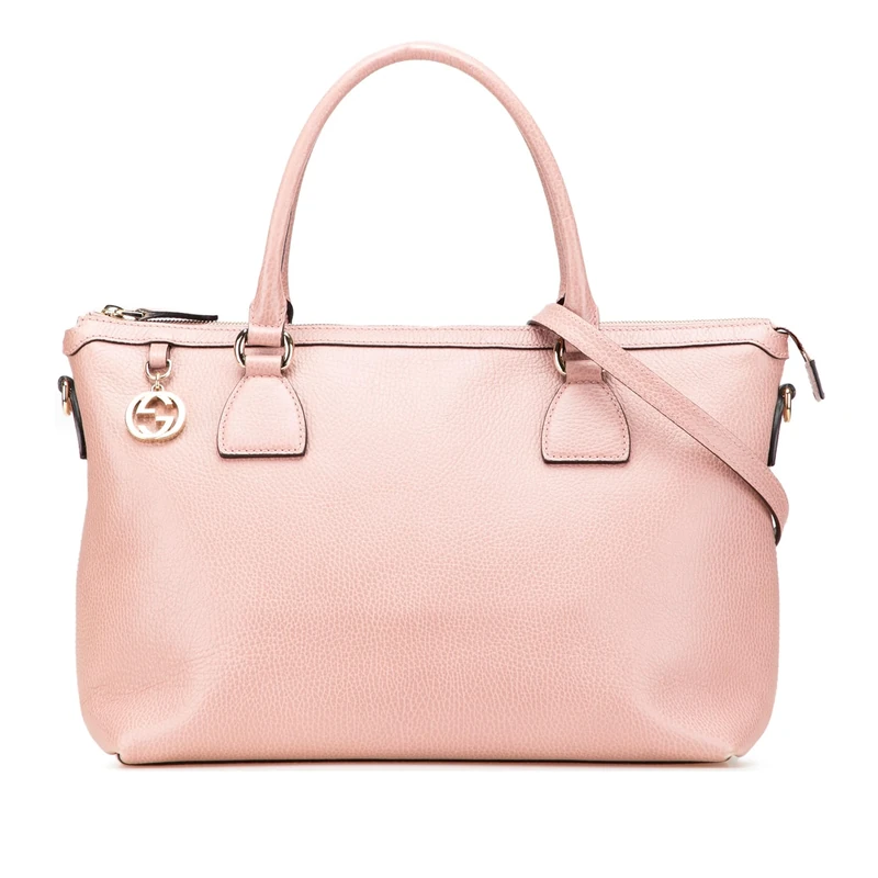 Gucci Pre-Loved Dollar Calfskin GG Charm Satchel Handbag
