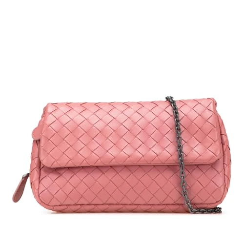 Bottega Veneta Pre-Loved Mini Nappa Intrecciato Expandable Chain Crossbody Bag