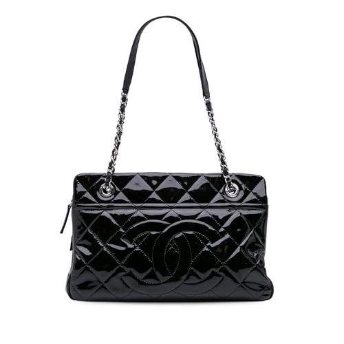 Chanel Pre-Loved Medium CC Patent Soft Shopper Tote