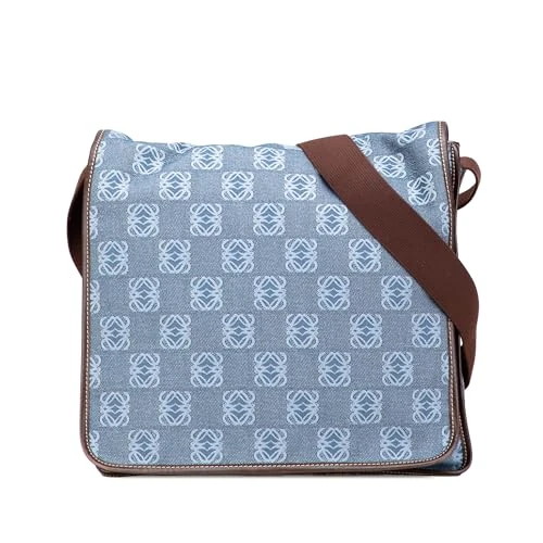 LOEWE Anagram Denim Crossbody Bag - Denim Blue Calf Leather - Image 1
