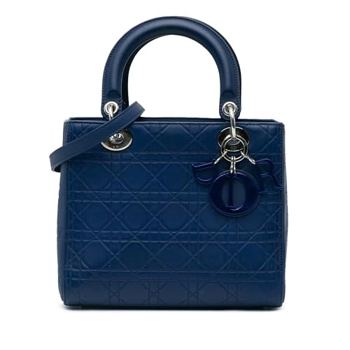 Dior Pre-Loved Medium Ultra Matte Calfskin Cannage Embossed Lady Handbag