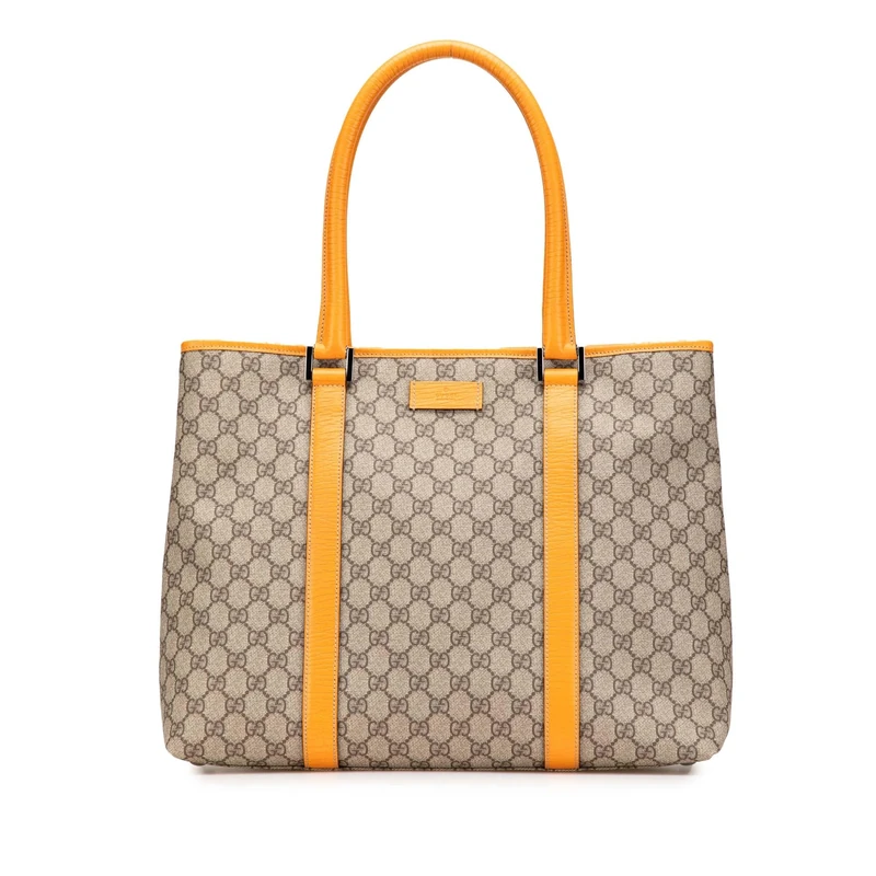 Gucci GG Supreme Joy Tote Bag - Beige Brown Canvas