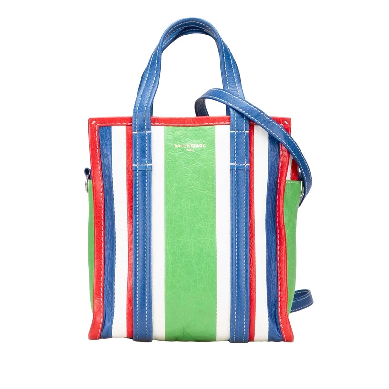 Balenciaga Pre-Loved XS Lambskin Bazar Shopper Tote Handbag