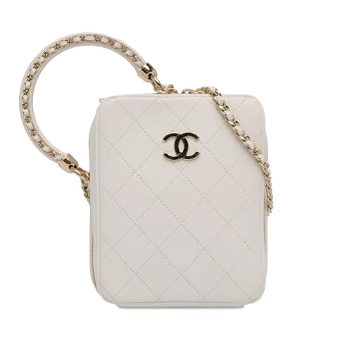 Chanel Pre-Loved CC Lambskin Round Handle Camera Case Handbag