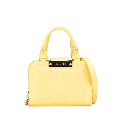 Chanel Pre-Loved Mini Calfskin Label Click Shopping Tote Handbag