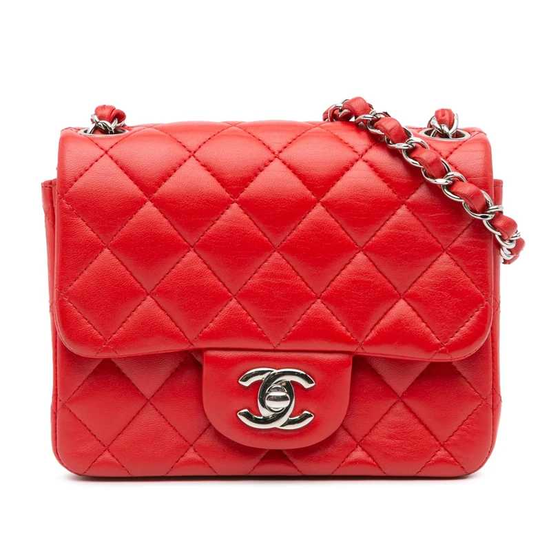 Chanel Pre-Loved Mini Square Classic Lambskin Flap