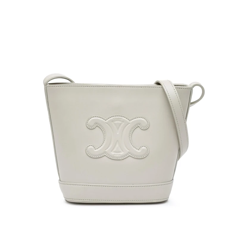 Celine Pre-Loved Small Smooth Calfskin Cuir Triomphe Bucket Bag