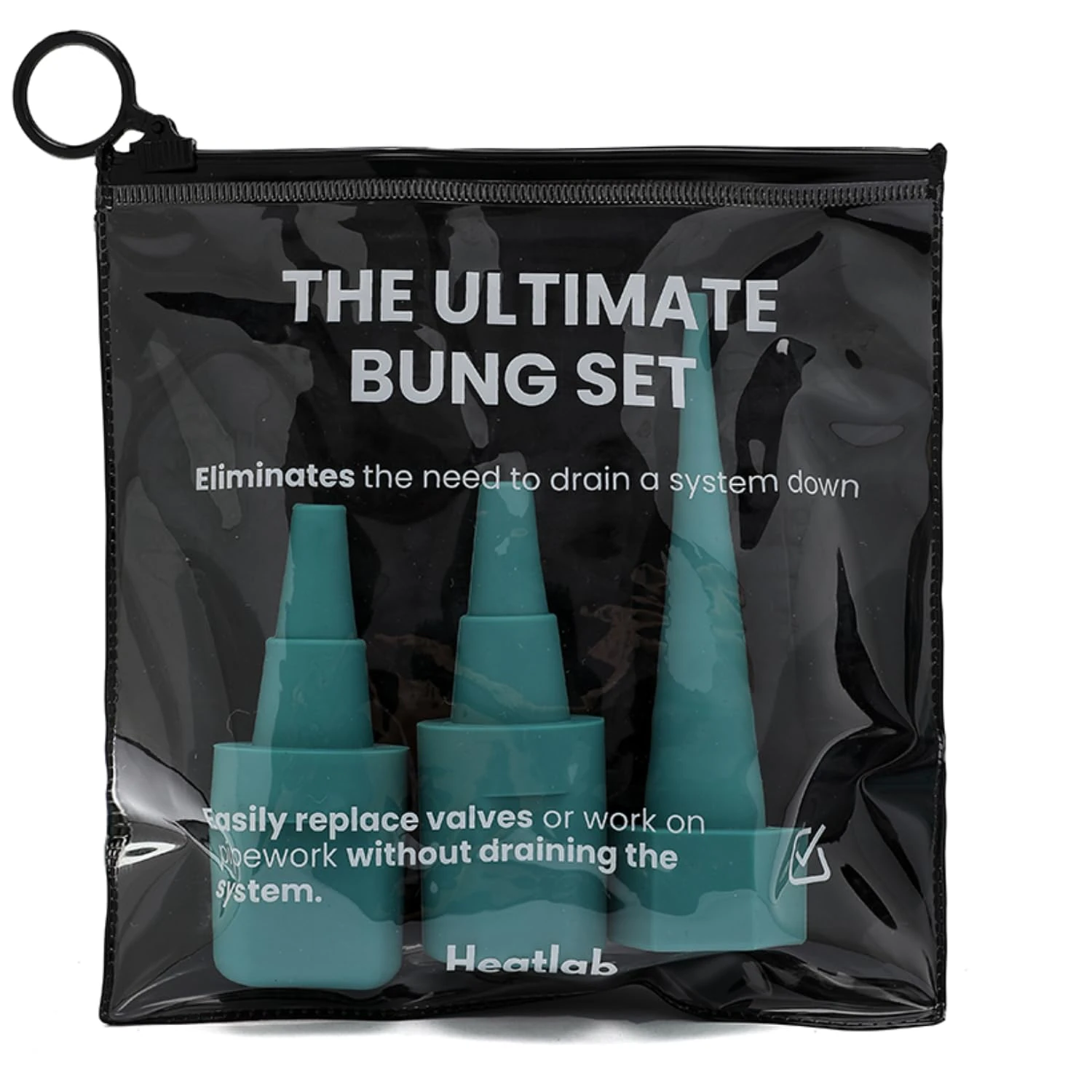 Heatlab The Ultimate Bung Set Plumbing Tools – Rubber Bung Radiator Draining Kit with 15 mm & 22 mm Bungs + DripStopper & Storage Bag – Header Tank Plumbing Tools and Equipment