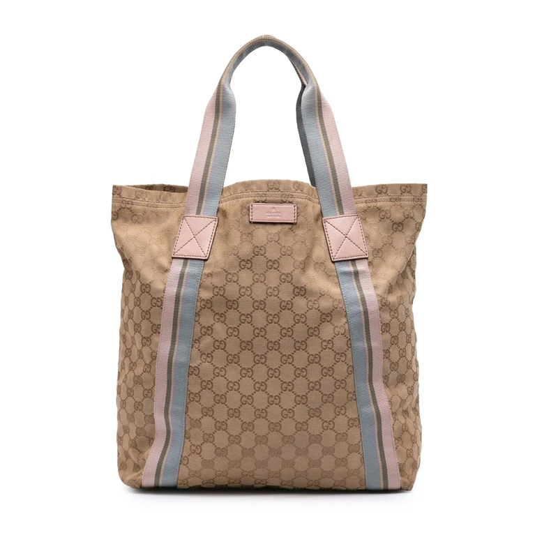 Gucci Pre-Loved GG Canvas Web Tote