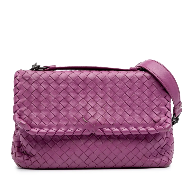 Pre-Loved Small Nappa Intrecciato Olympia Shoulder Bag