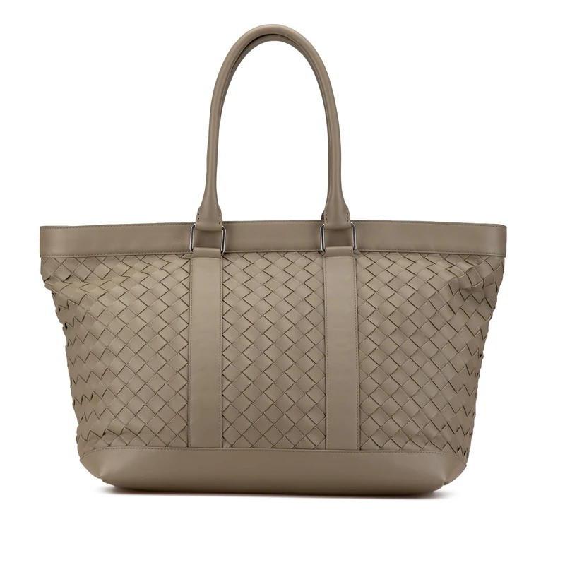 Bottega Veneta Nappa Intrecciato Tote Bag - Taupe Brown