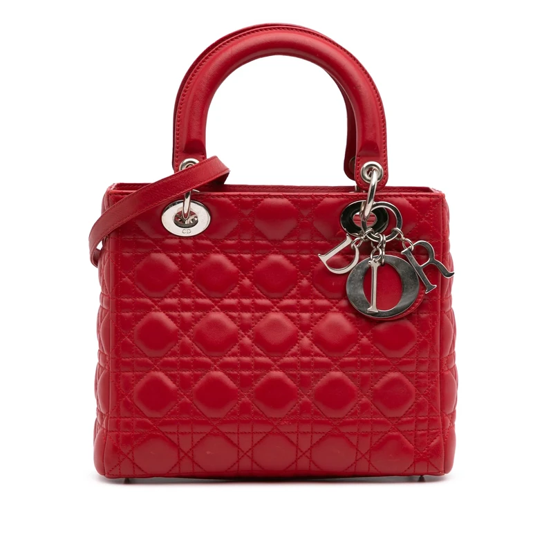 Dior Pre-Loved Medium Lambskin Cannage Lady