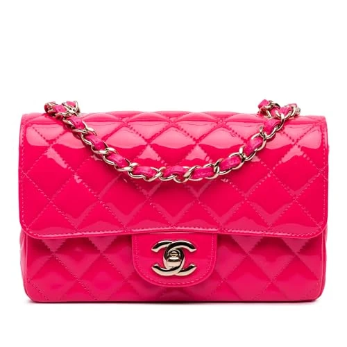 Chanel Pre-Loved Mini Rectangular Classic Patent Single Flap Crossbody Bag