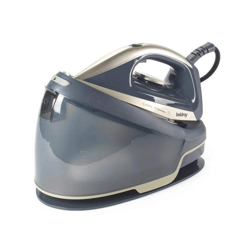 Beldray Power Pro Steam Station Iron – 2.5L Capacity, 40 G/Min Steam Rate, 3.5 Bar Pressure, Spray Function, Ceramic Non-Stick Soleplate, Safety Locking System, Variable Temperature Control, 3000W