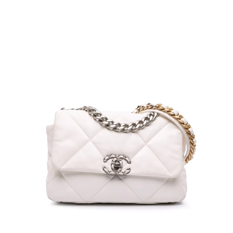 Chanel Pre-Loved Medium Lambskin 19 Flap Handbag