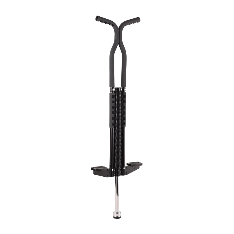 Relaxdays Pogo Stick for Kids, Padded, Non-Slip, Stainless Steel, Outdoor Jumping Toy, 103x29x6 cm, Black