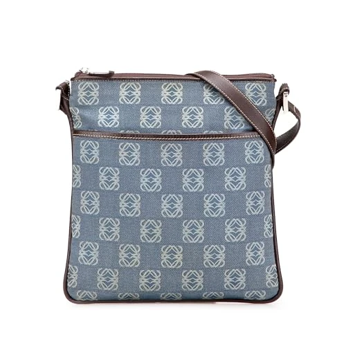 LOEWE Anagram Denim Blue Crossbody Bag - Pre-Loved - Image 1