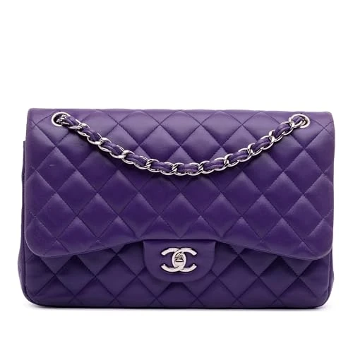 Chanel Pre-Loved Jumbo Classic Lambskin Double Flap Shoulder Bag