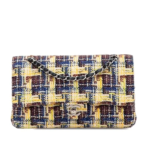 Chanel Pre-Loved Medium Classic Tweed Double Flap Shoulder Bag